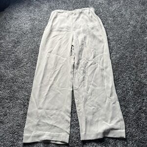 Giorgio Armani Dress Pants Womens 44 Beige Crepe Lined Relaxed Leg Italy Career